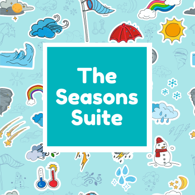 The seasons suite - title page square image Product cover for a collection of sheet music titled the seasons suite.