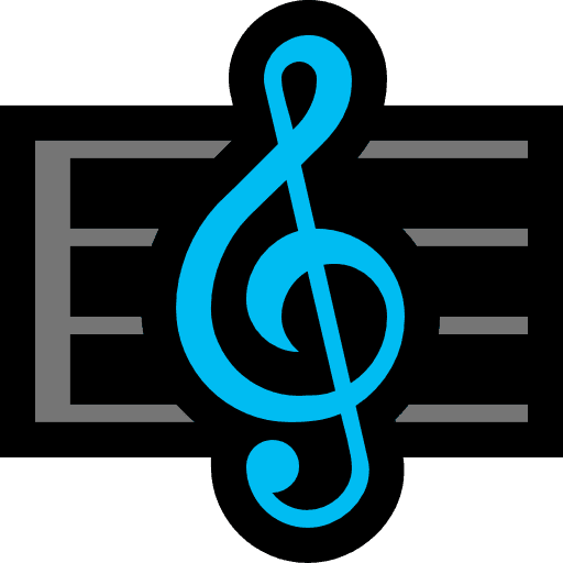 Symbol for the pieces & performing area of the piano teacher's music vault.