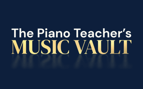Logo for the piano teacher's music vault.